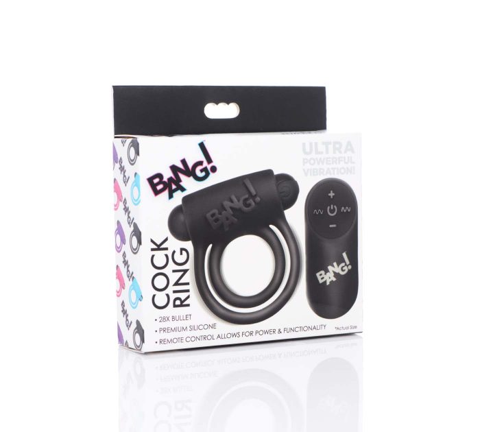 Anillo vibrador recargable con control remoto 28x Bang! - Imagen 2