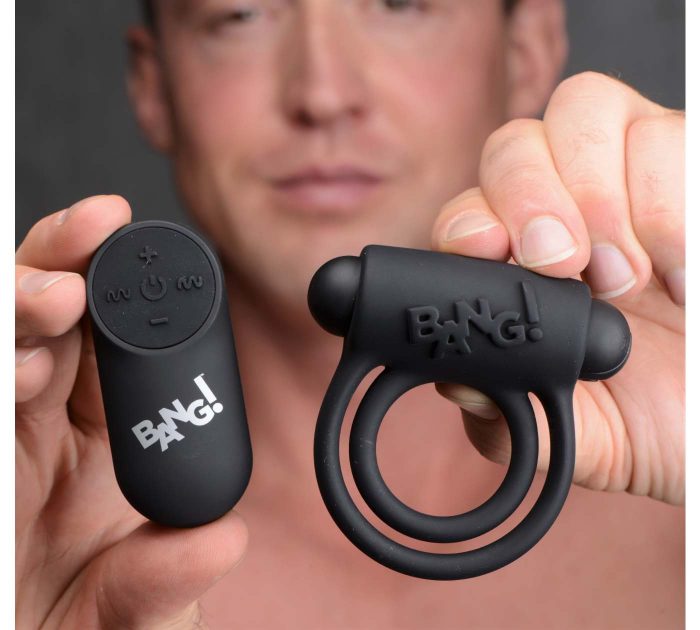 Anillo vibrador recargable con control remoto 28x Bang! - Imagen 3