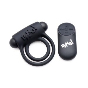 Anillo vibrador recargable con control remoto 28x Bang!