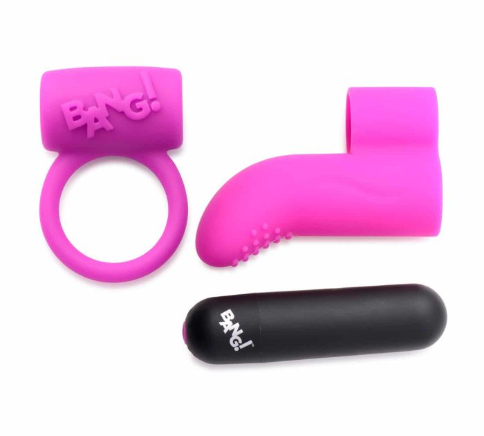 Balita con control remoto y accesorios anillo peneano y dedo vibrador 28X Bang! - Imagen 2