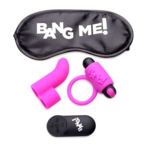 Balita con control remoto y accesorios anillo peneano y dedo vibrador 28X Bang!