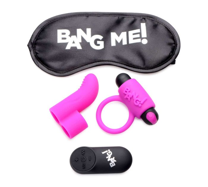 Balita con control remoto y accesorios anillo peneano y dedo vibrador 28X Bang!