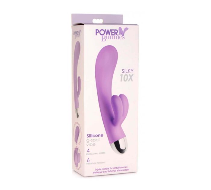 Conejito vibrador recargable de silicona doble estimulacion clitoris y punto G - Imagen 2