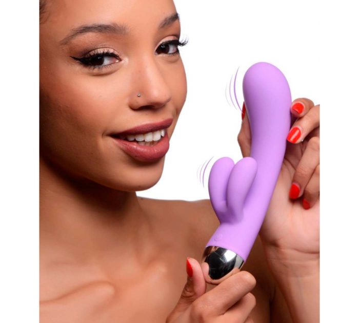 Conejito vibrador recargable de silicona doble estimulacion clitoris y punto G - Imagen 3