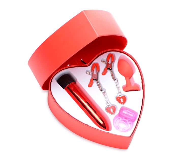 Kit para regalo esenciales Vibrador, anillo, pinzas y plug Frisky
