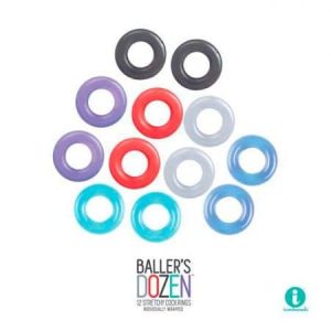 Set de 12 anillos elásticos para el pene IconBrands