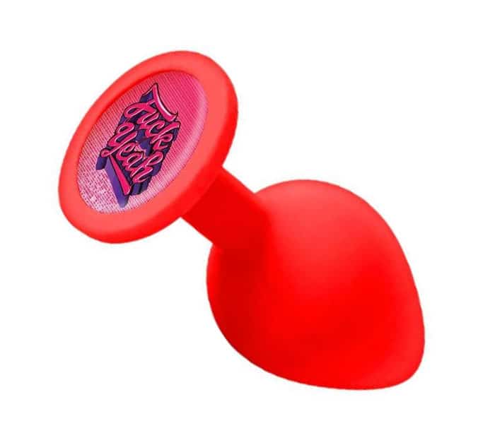 Plug con ventosa y mensaje “Fuck Yeah”