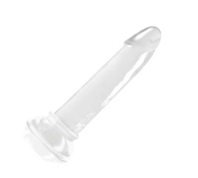 Dildo jelly Blanco traslucido sin testiculos 7″ - Imagen 2