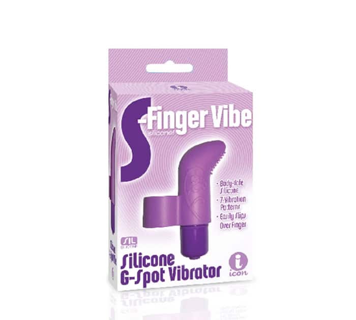 Dedo con vibracion con diseño floral Morado IconBrands - Imagen 2