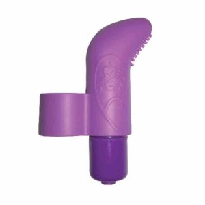 Dedo con vibracion con diseño floral Morado IconBrands