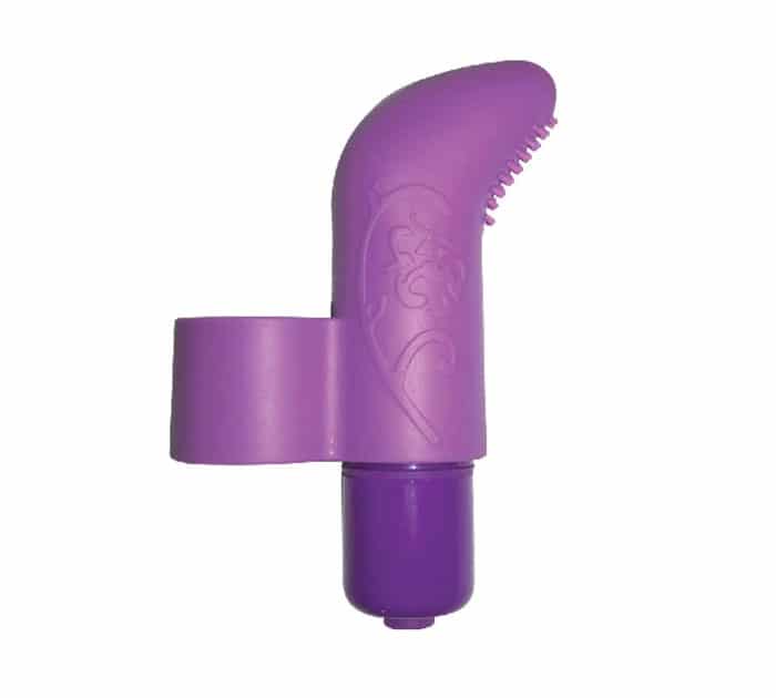 Dedo con vibracion con diseño floral Morado IconBrands
