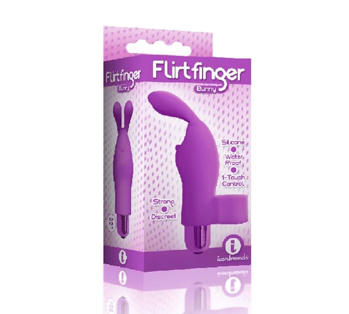 Conejo vibrador de dedo para clitoris IconBrands - Imagen 3