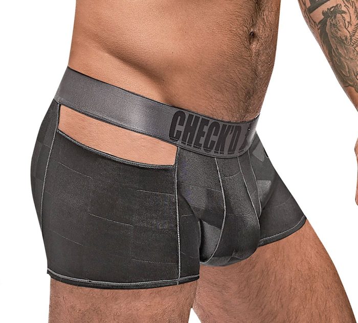 Sensual boxer masculino con diseño cuadros - Imagen 3
