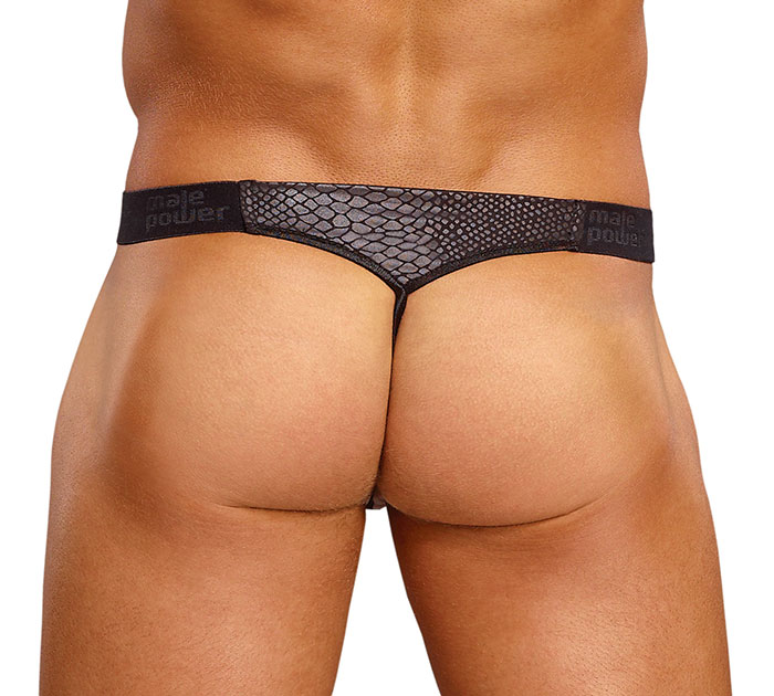 Micro tanga masculina ajustada Black Cobra - Imagen 2