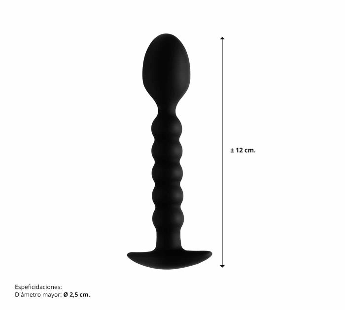 Plug anal acanalado de silicona - Imagen 2