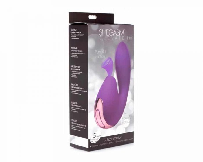 Estimulador con microsucción clítoris y vibración punto G Elevate Shegasm - Imagen 6