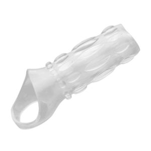 Funda texturizada para pene con anillo testicular Size Matters