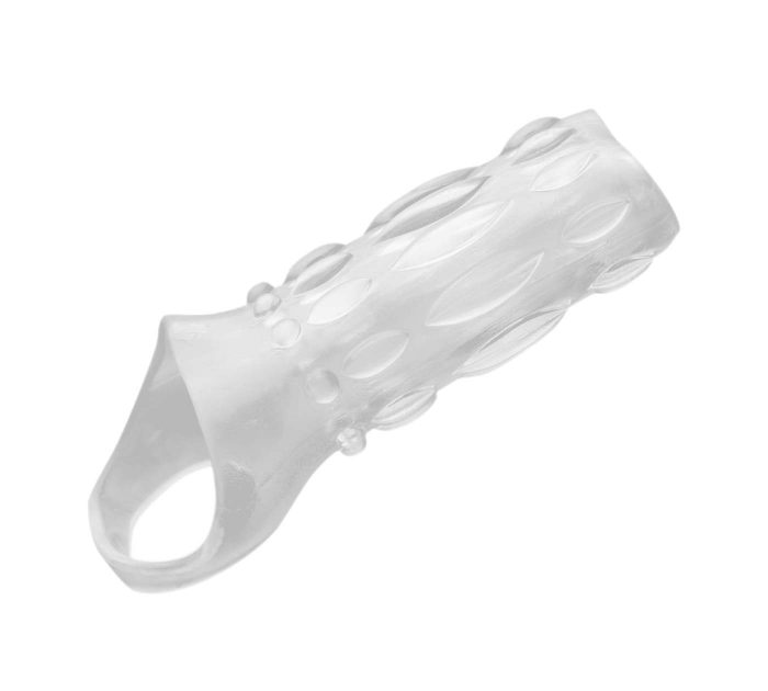 Funda texturizada para pene con anillo testicular Size Matters