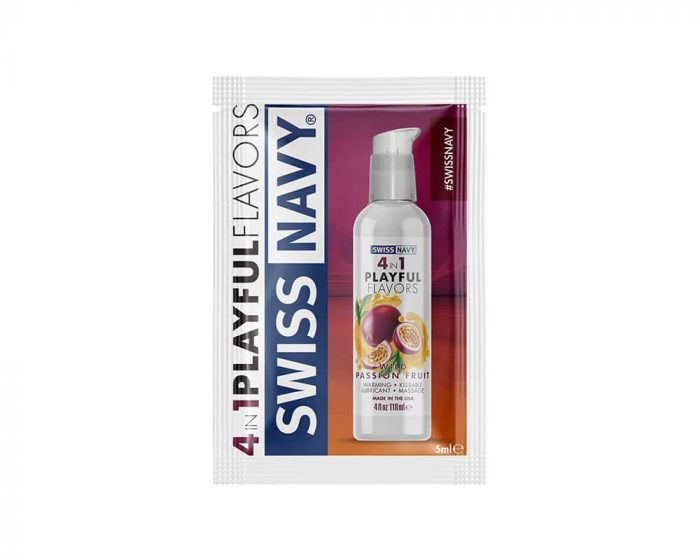Sachet 4 en 1 Lubricante-Masaje-Calor y Sabores Swiss Navy - Imagen 3