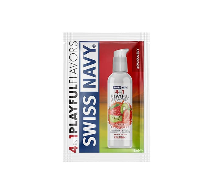 Sachet 4 en 1 Lubricante-Masaje-Calor y Sabores Swiss Navy - Imagen 4