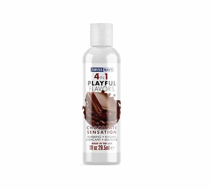 4 en 1 Lubricante-Masaje-Calor y Sabores 29 ml Swiss Navy - Imagen 2