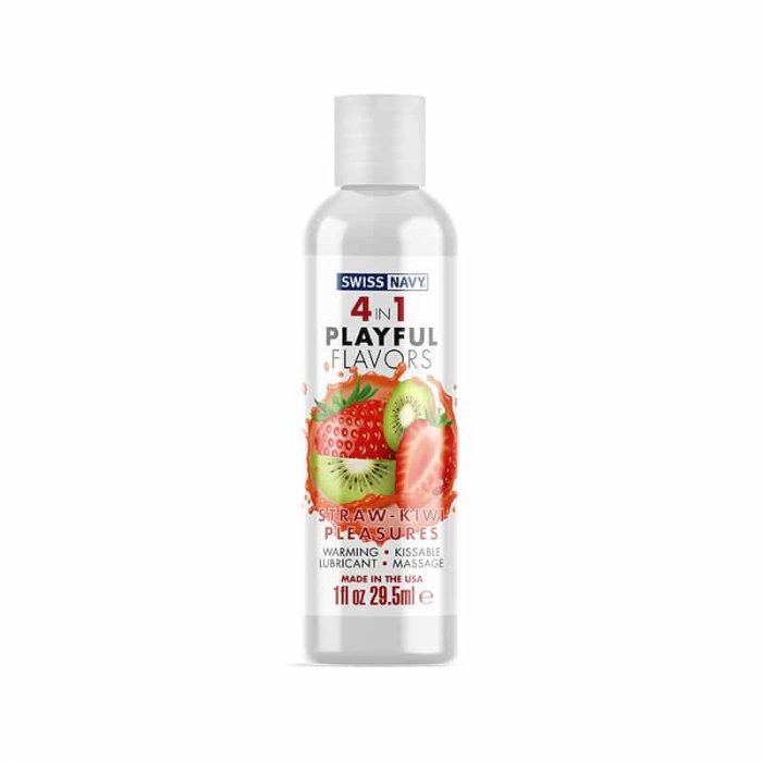 4 en 1 Lubricante-Masaje-Calor y Sabores 29 ml Swiss Navy - Imagen 4