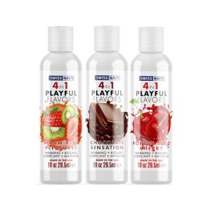 4 en 1 Lubricante-Masaje-Calor y Sabores 29 ml Swiss Navy