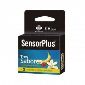 Preservativo con sabor x3 SensorPlus