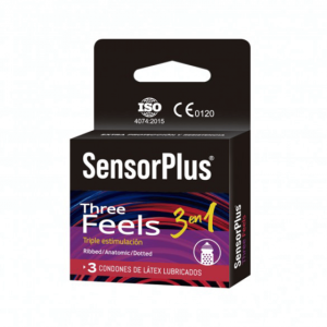 Preservativo con textura triple estimulacion 3x Sensor Plus