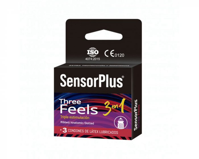 Preservativo con textura triple estimulacion 3x Sensor Plus