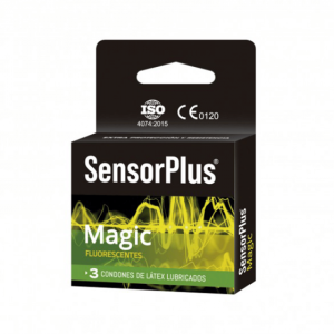 Preservativo fluorescente Magic x3 SensorPlus