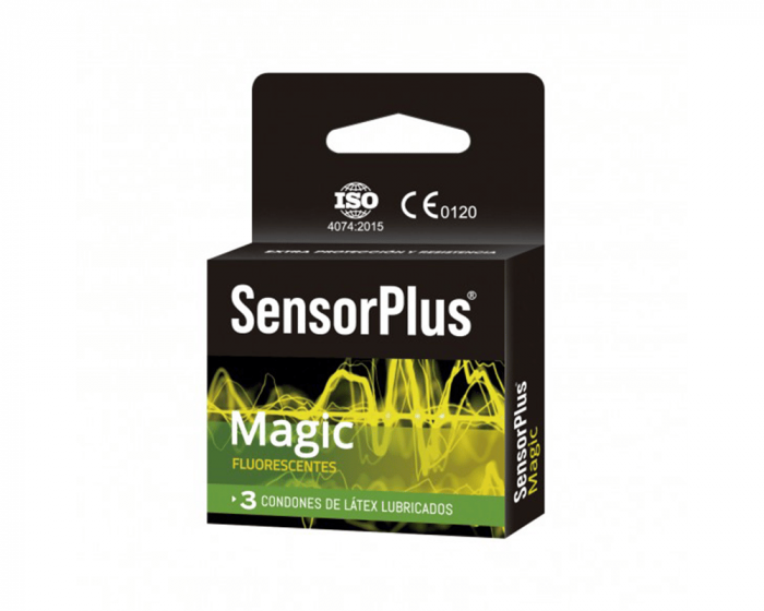 Preservativo fluorescente Magic x3 SensorPlus