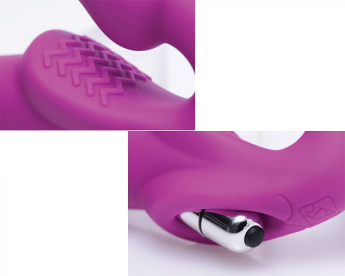 Dildo strapless silicona con bala vibradora - Imagen 3