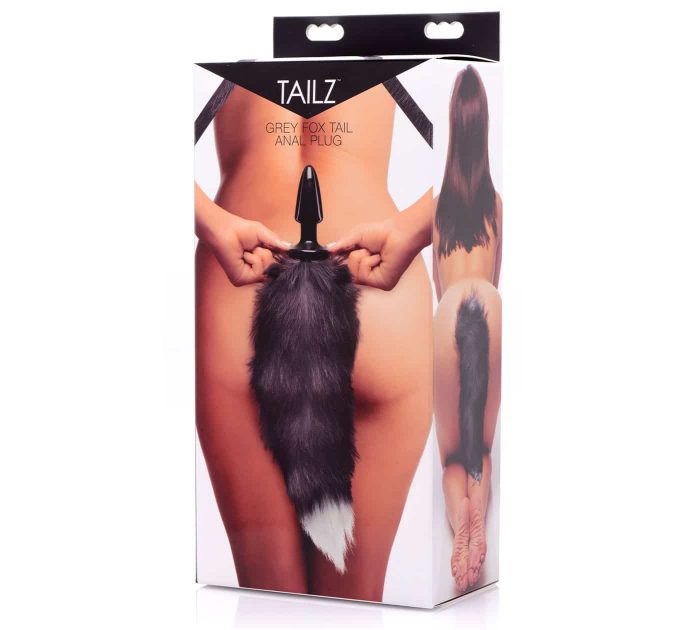 Ultra sexy plug anal cola de zorro gris - Imagen 2