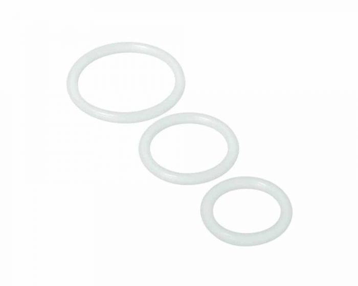 Set de 3 anillos de silicona Blancos Trinity 4 Men