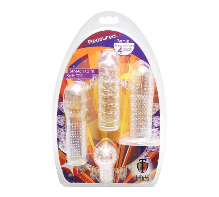 Pack de 4 fundas para pene texturizadas Trinity Vibes - Imagen 2